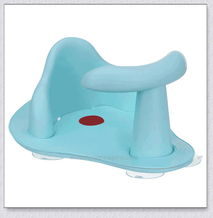 Baby Bath Seat with cute exterior design, featuring anti-slip suction cups and supportive back and leg rest for a comfortable bathing experience