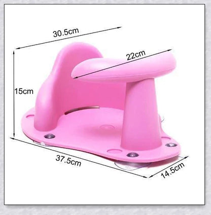 Baby Bath Seat with cute exterior design, featuring anti-slip suction cups and supportive back and leg rest for a comfortable bathing experience