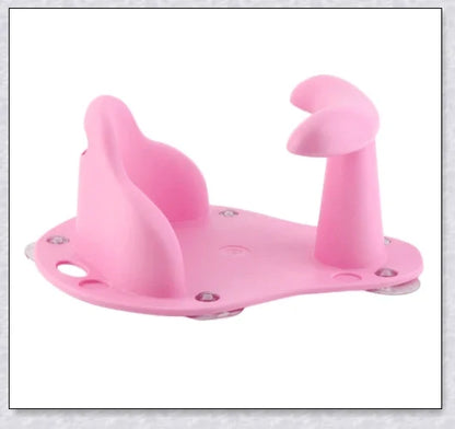 Baby Bath Seat with cute exterior design, featuring anti-slip suction cups and supportive back and leg rest for a comfortable bathing experience