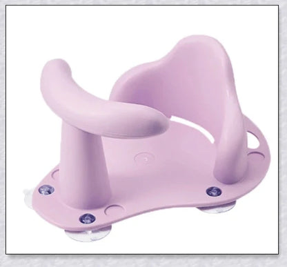 Baby Bath Seat with cute exterior design, featuring anti-slip suction cups and supportive back and leg rest for a comfortable bathing experience