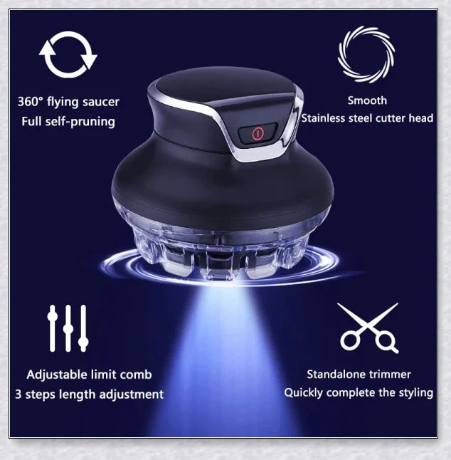 Hair Cutting Machine Clippers for Men - a versatile, salon-quality hair cutting kit with ultra-sharp stainless steel blades, locking comb guides, and 4 customizable cutting lengths.