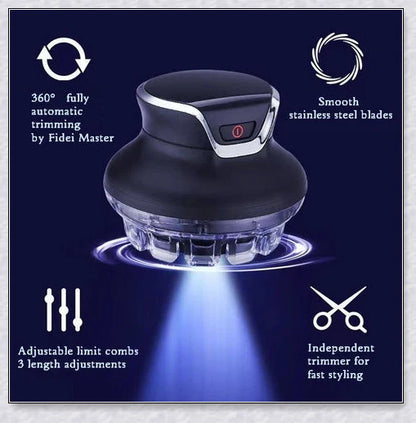 Hair Cutting Machine Clippers for Men - a versatile, salon-quality hair cutting kit with ultra-sharp stainless steel blades, locking comb guides, and 4 customizable cutting lengths.