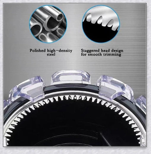 Hair Cutting Machine Clippers for Men - a versatile, salon-quality hair cutting kit with ultra-sharp stainless steel blades, locking comb guides, and 4 customizable cutting lengths.