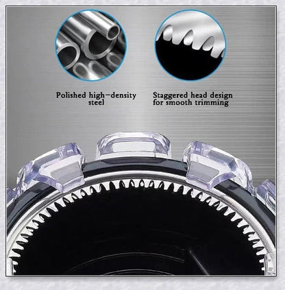 Hair Cutting Machine Clippers for Men - a versatile, salon-quality hair cutting kit with ultra-sharp stainless steel blades, locking comb guides, and 4 customizable cutting lengths.