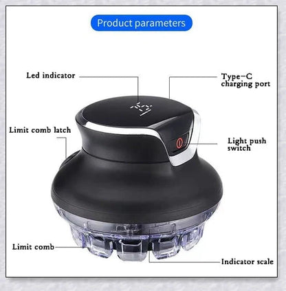 Hair Cutting Machine Clippers for Men - a versatile, salon-quality hair cutting kit with ultra-sharp stainless steel blades, locking comb guides, and 4 customizable cutting lengths.