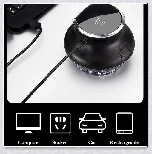 Hair Cutting Machine Clippers for Men - a versatile, salon-quality hair cutting kit with ultra-sharp stainless steel blades, locking comb guides, and 4 customizable cutting lengths.