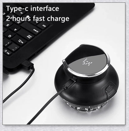 Hair Cutting Machine Clippers for Men - a versatile, salon-quality hair cutting kit with ultra-sharp stainless steel blades, locking comb guides, and 4 customizable cutting lengths.