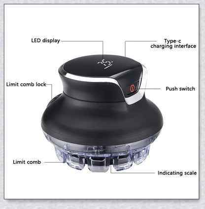 Hair Cutting Machine Clippers for Men - a versatile, salon-quality hair cutting kit with ultra-sharp stainless steel blades, locking comb guides, and 4 customizable cutting lengths.