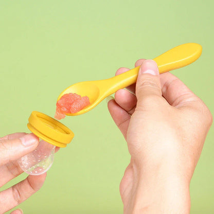 Silicone baby pacifier fruit feeder with mesh bag design for safe and healthy snacking