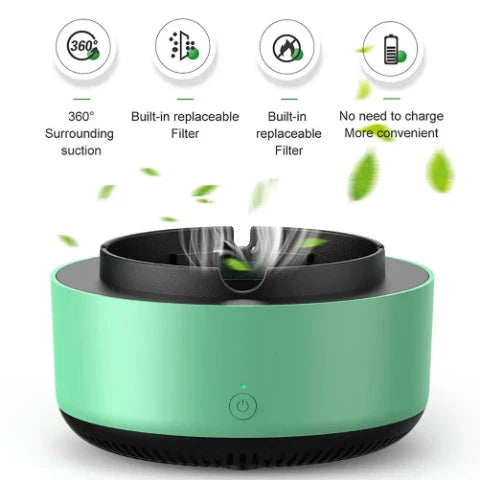 Electronic Smokeless Ashtray - Smoke Air Purifier for Household and Office Use