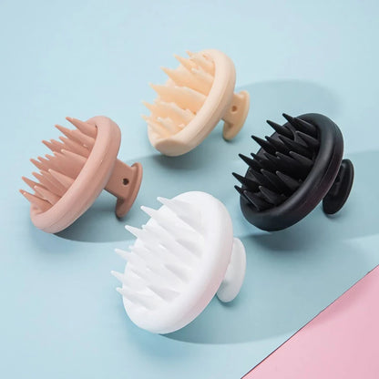 Full Silicone Shampoo Brush with Soft Bristles for Gentle Scalp Massage and Effective Hair Cleaning