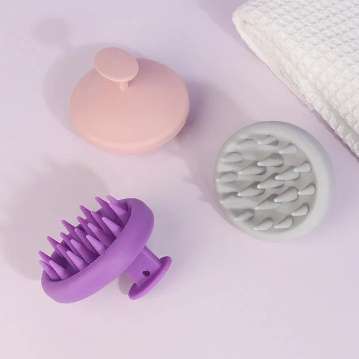 Full Silicone Shampoo Brush with Soft Bristles for Gentle Scalp Massage and Effective Hair Cleaning