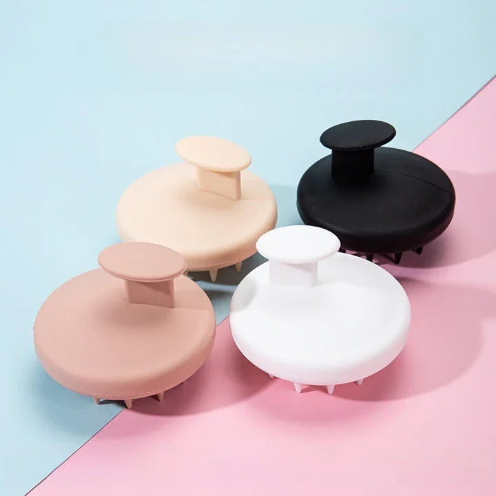 Full Silicone Shampoo Brush with Soft Bristles for Gentle Scalp Massage and Effective Hair Cleaning