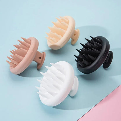 Full Silicone Shampoo Brush with Soft Bristles for Gentle Scalp Massage and Effective Hair Cleaning