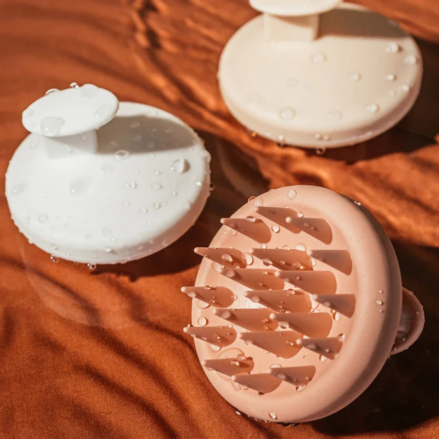 Full Silicone Shampoo Brush with Soft Bristles for Gentle Scalp Massage and Effective Hair Cleaning