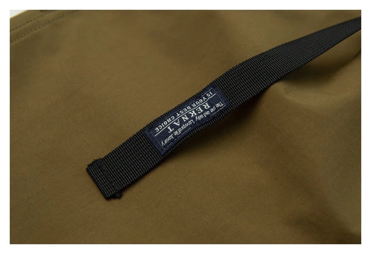 Japanese-style retro cargo shorts in khaki and black with adjustable waist and functional pockets