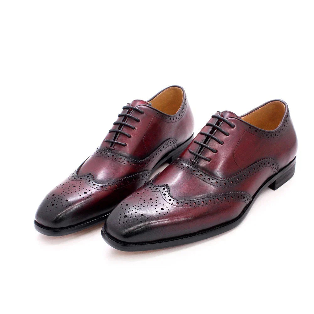 Stylish and comfortable men's brogue leather shoes with distinctive British-inspired design