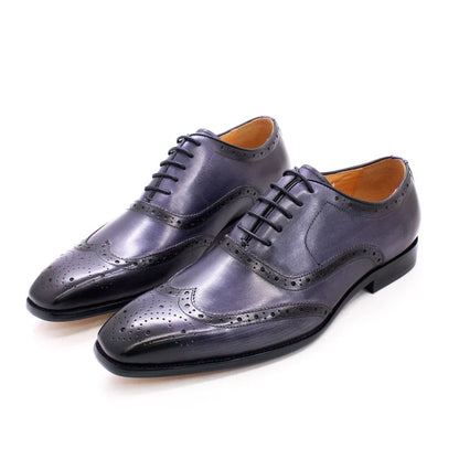 Stylish and comfortable men's brogue leather shoes with distinctive British-inspired design