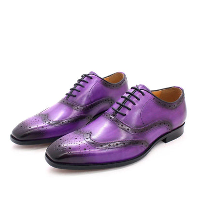 Stylish and comfortable men's brogue leather shoes with distinctive British-inspired design
