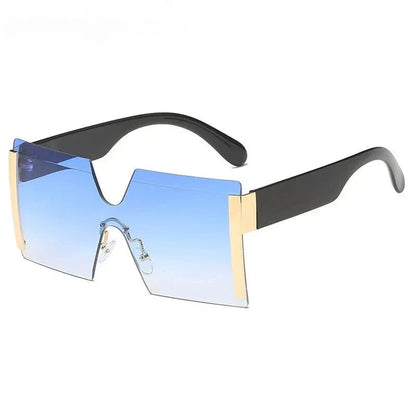 Luxury Rimless Gradient Square Sunglasses for Women with Durable Polycarbonate Frame and UV400 Protection
