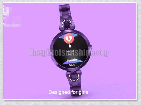 Melanda Women's Smart Watch with elegant rhinestone-adorned strap and advanced fitness tracking features