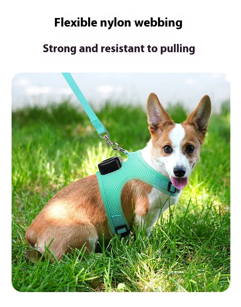 Cooling dog vest with air conditioner system, adjustable chest strap, and breathable nylon fabric design for comfortable outdoor use