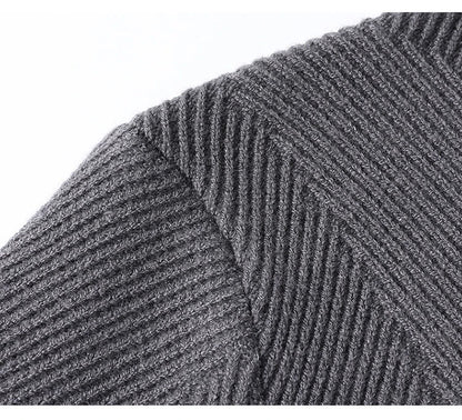 A sophisticated men's knitting sweater cardigan in a variety of stylish color options