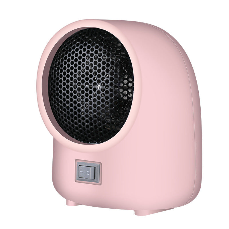 Mini home heater with 400W power output and 220V voltage rating for efficient room warming, featuring compact 180×140×100mm dimensions and in brown, pink, or white colour options