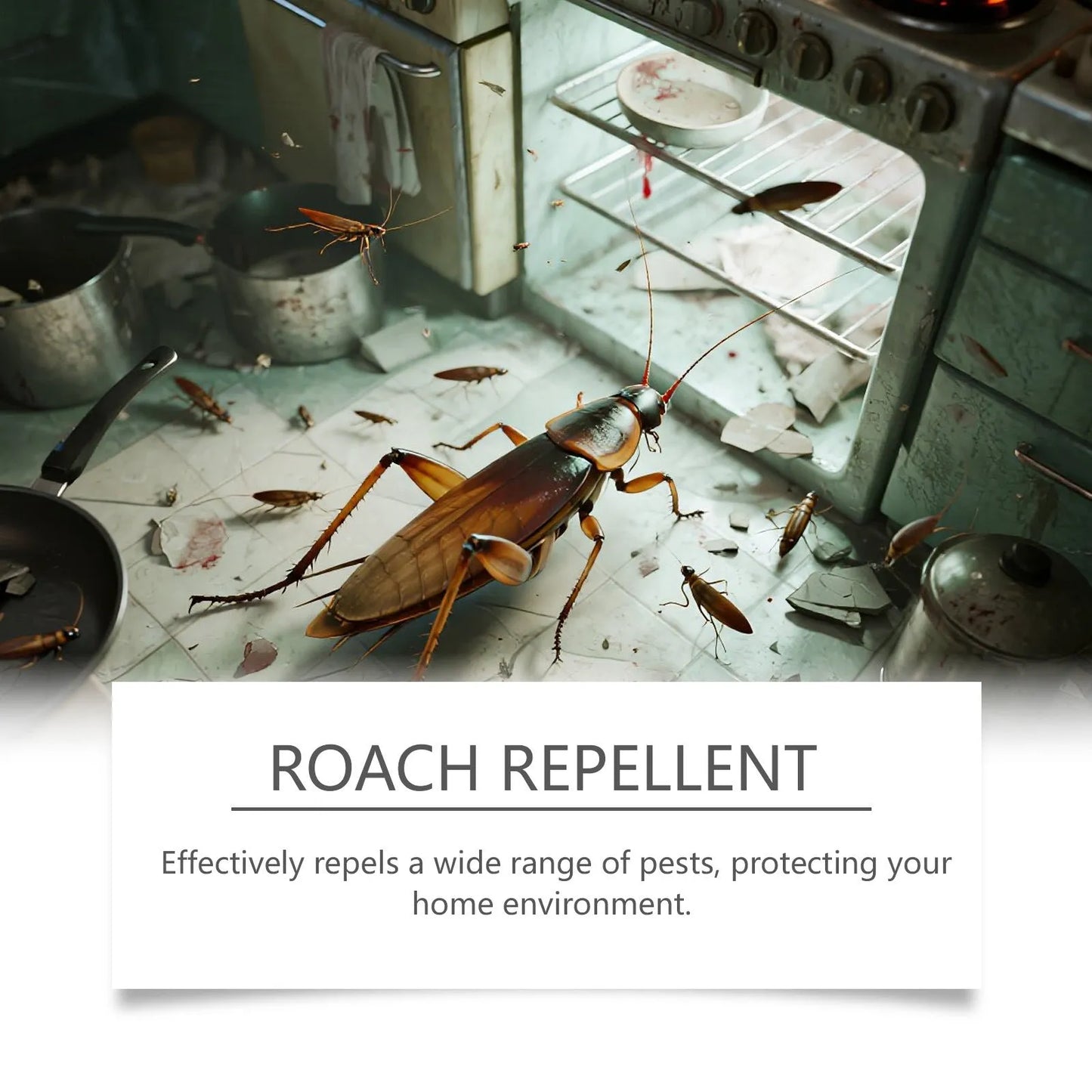8-pack household cockroach killer bait stickers with adhesive glue traps for indoor kitchen pest control