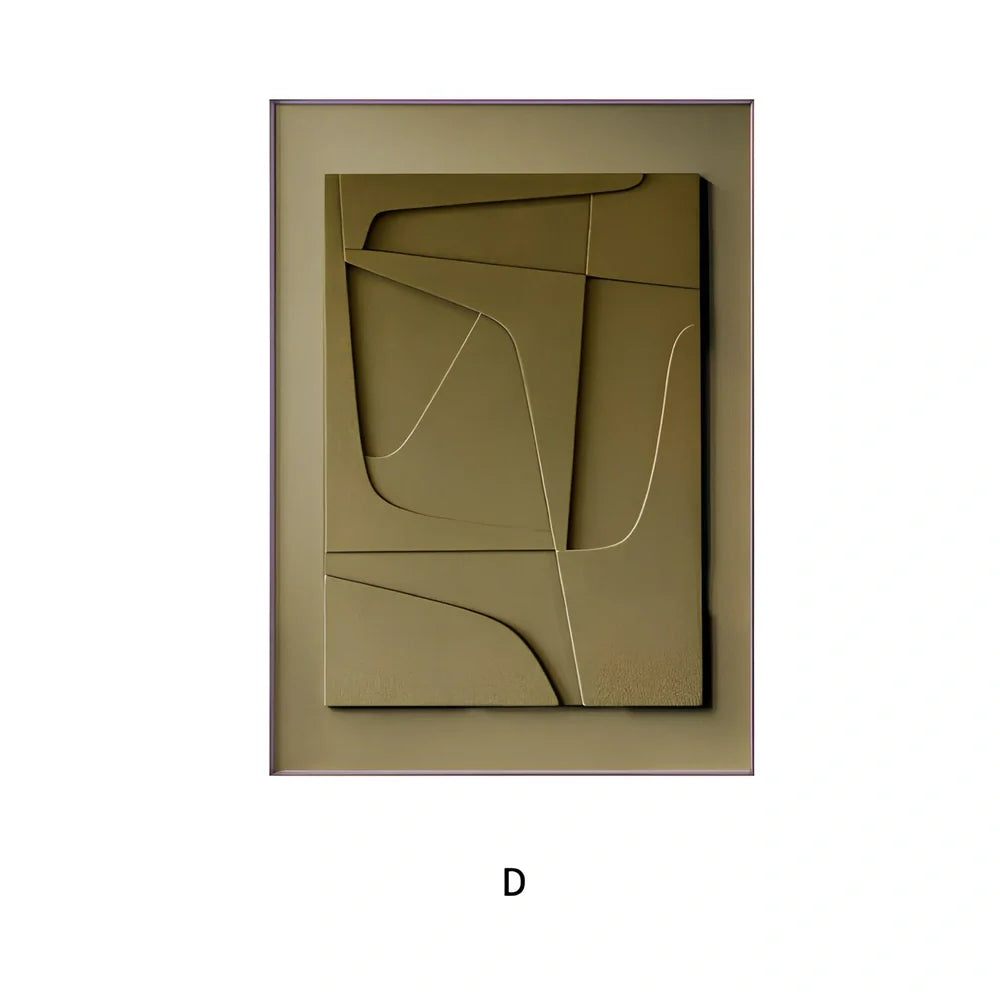 Geometric abstract canvas painting on knotless pine wood frame in modern style with spray-painted patterns