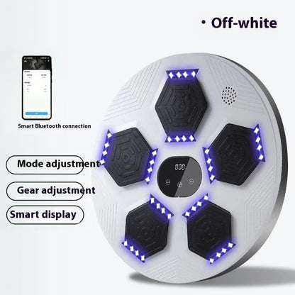 Smart music boxing machine hanging wall target set in black, grey, or orange with matching gloves
