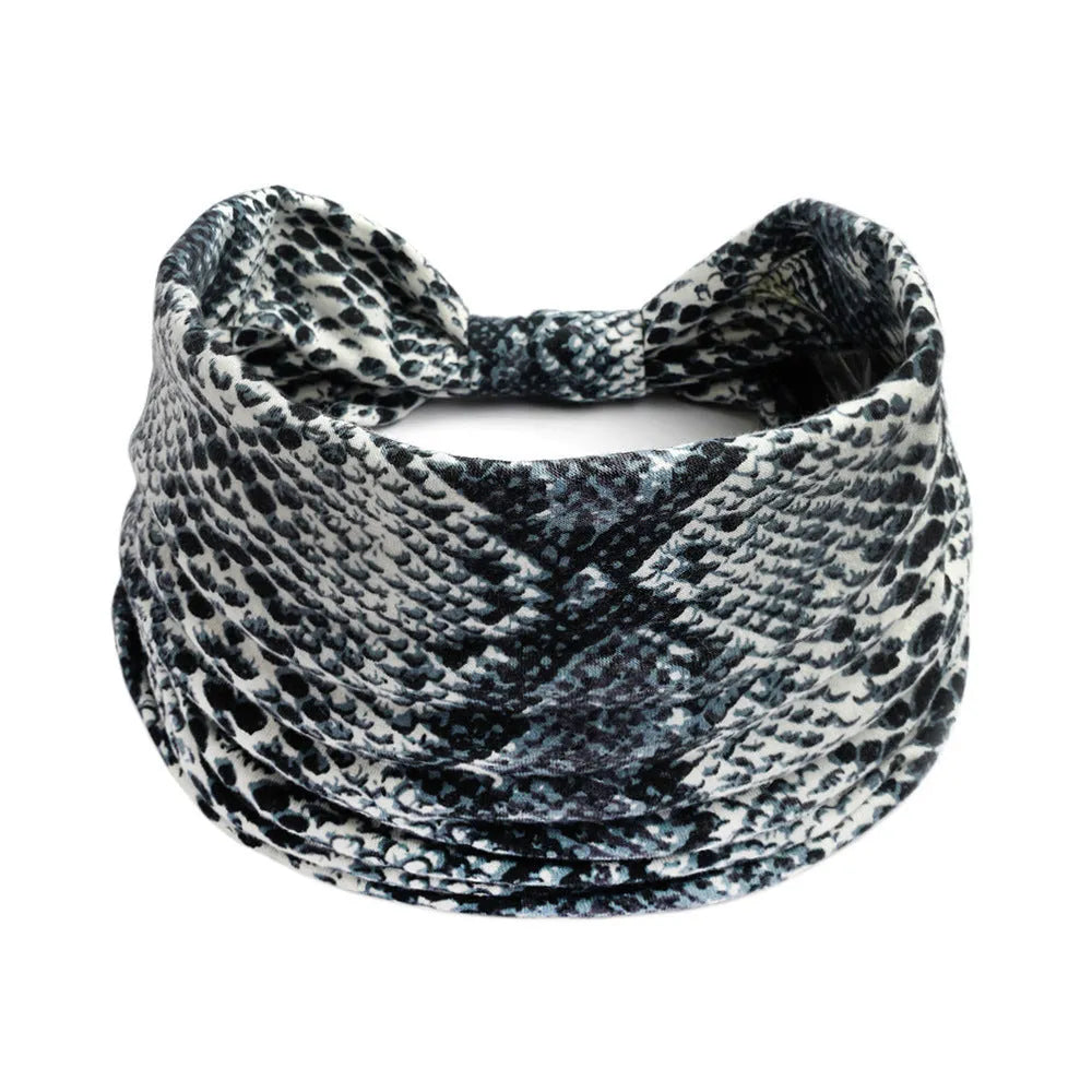 Bohemian cloth yoga sports headband with floral and polka dot patterns, available in multiple colours.