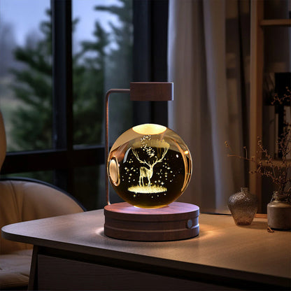 Captivating Crystal Ball Dinosaur Nightlight with Warm, Soothing Glow