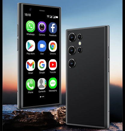 S23PRO & XS15 mini smartphone in black, green, or pink purple with a 30-inch screen on a straight-plate body.
