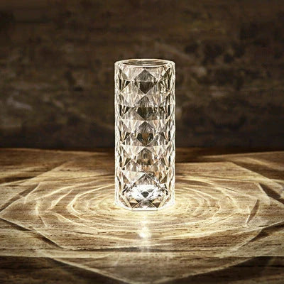 Rose Light and Shadow Projector with mesmerizing 3D rose-petal display, premium acrylic construction, and customizable brightness and color settings
