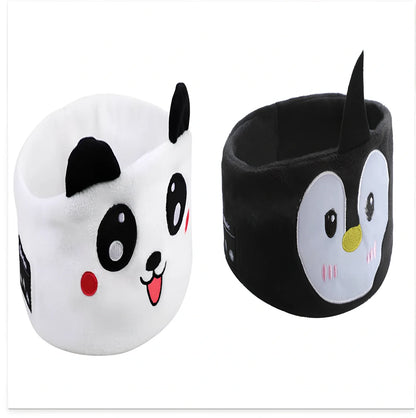 Bluetooth animal headband sleep mask with dinosaur hood showing integrated speakers and wireless design