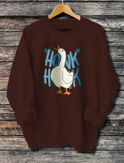 Women's Long Sleeved Honk Honk Printed Hoodie in various colors