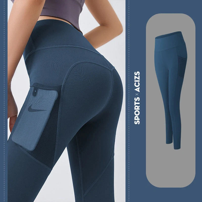 Women's high stretch yoga pants with pocket for gym and yoga