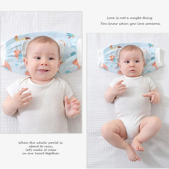 Ergonomic baby nursing arm pillow with breathable ice silk fabric