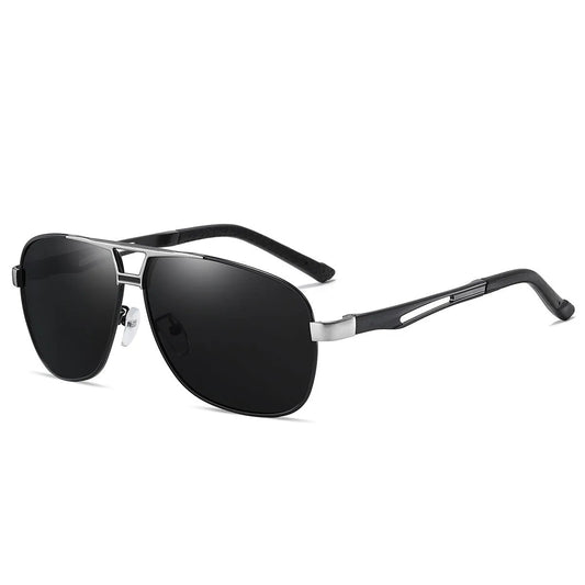 Men's aviator sunglasses with polarised HD lenses in 8005 orange red colour, metal frame, teardrop-shaped lenses