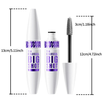 White mascara tube with 10ML waterproof quick-drying formula for universal skin types