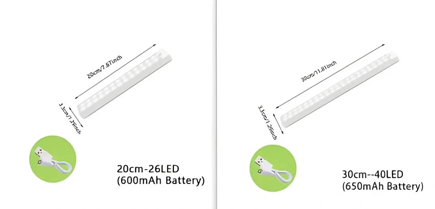 Stainless steel wireless LED motion sensor night light with magnetic wall mounting