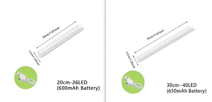 Stainless steel wireless LED motion sensor night light with magnetic wall mounting