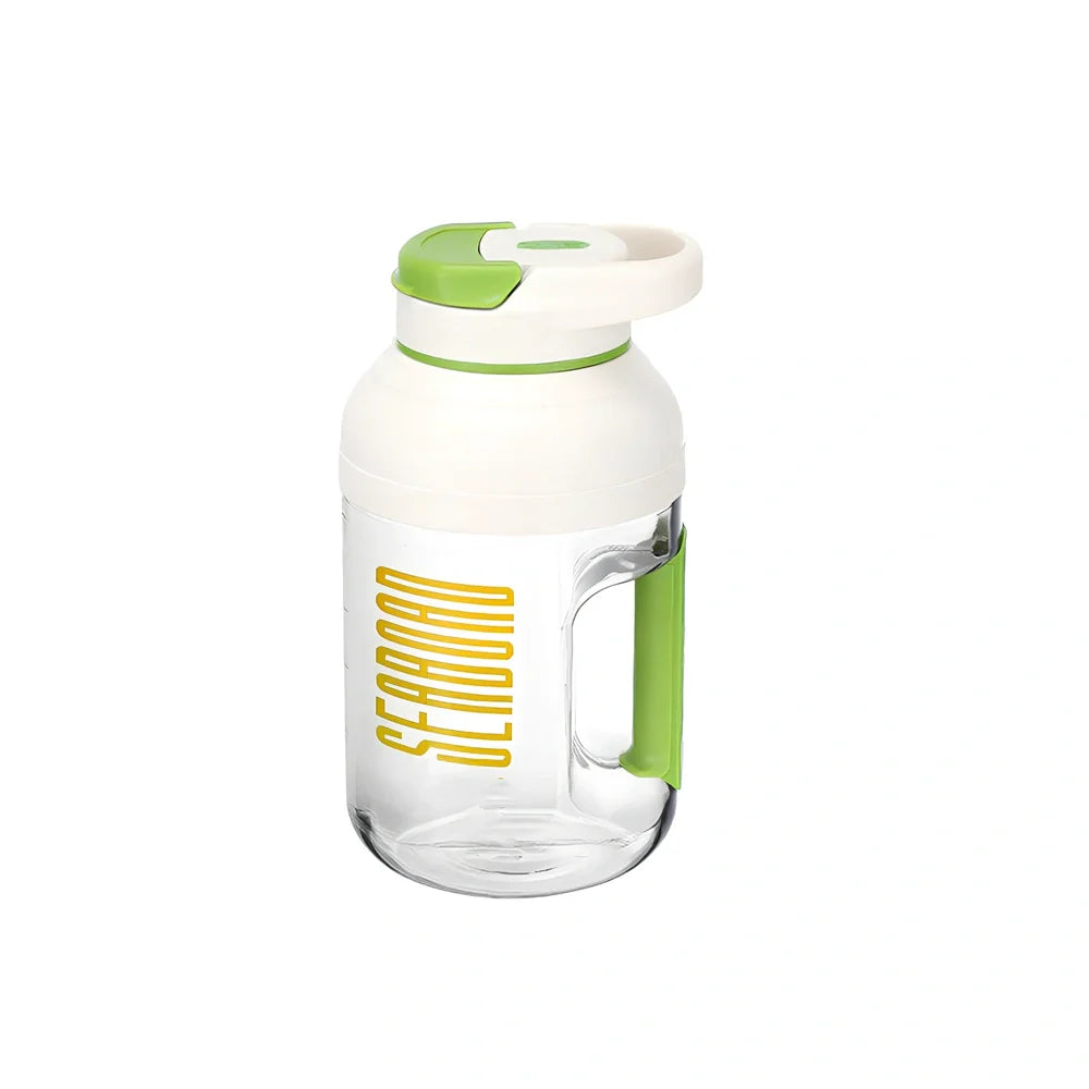 1.5 litre portable blender juicer with wireless charging in green, grey, orange, or pink colours