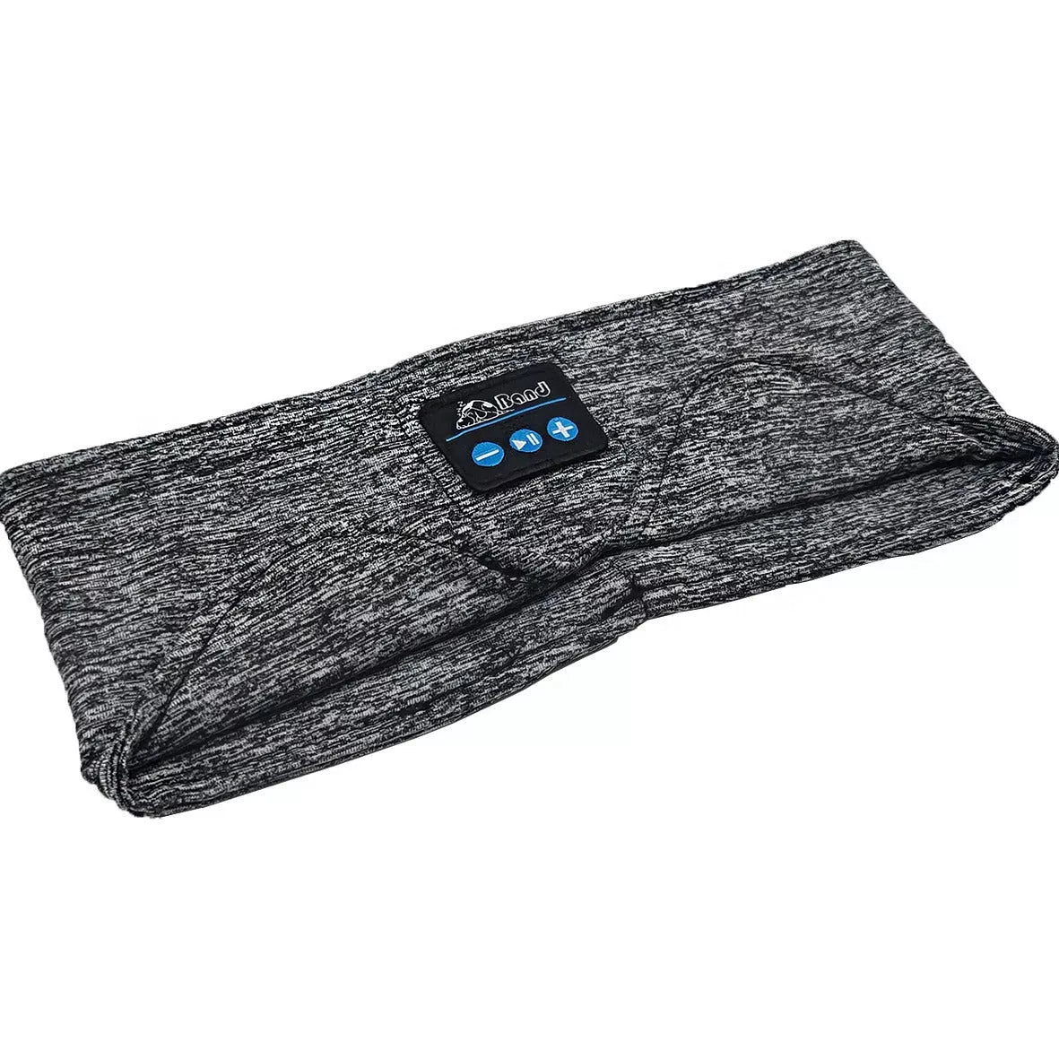 Bluetooth Music Headband with Sleep Scarf in black and gray