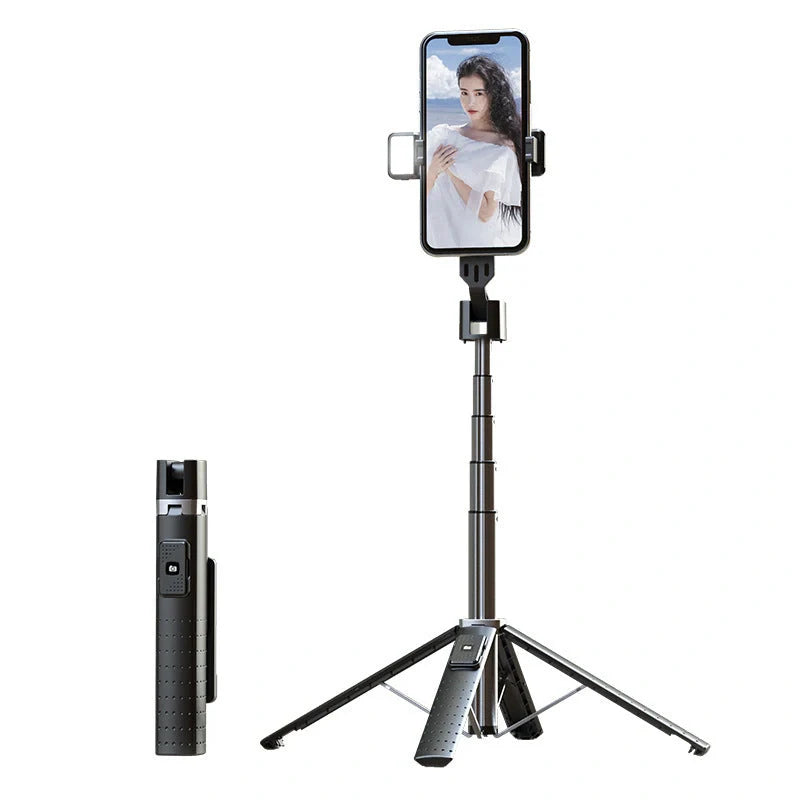 Bluetooth selfie stick with dual fill lights for perfect photos anytime