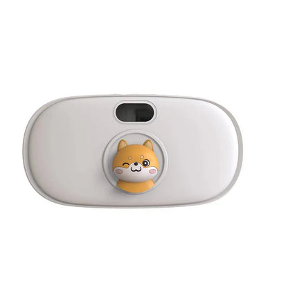 Stomach heating belt in cute cat beige, 2000mAh, 45-65°C adjustable, ABS flannel, 188x95x37mm