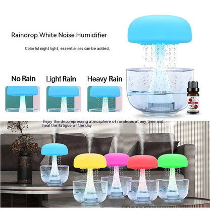 Humidifier with cloud-like mist, ambient lighting, and essential oil aroma for home decor