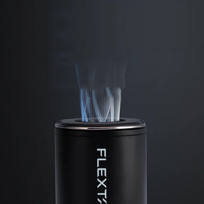 White portable USB camping inflator with 1300mAh battery, 4kPa inflation, 11x10x5cm size