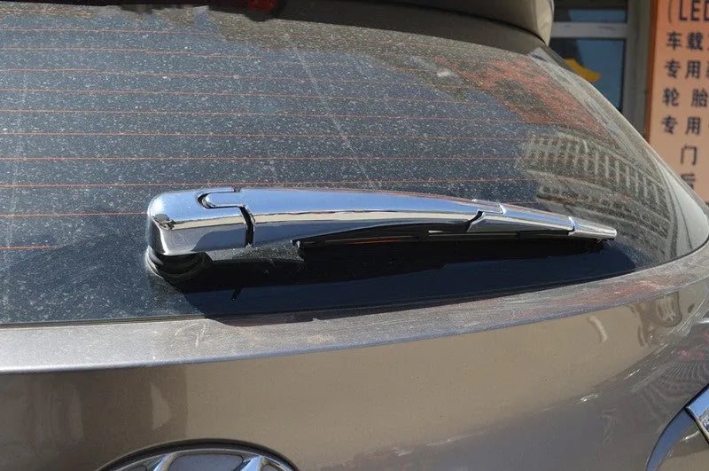 Set of four silvery ABS plastic rear window wiper cover trims for Hyundai 2010 vehicles